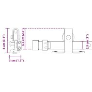 Комплект плъзгащи се врати за шкафове 213 см въглеродна стомана