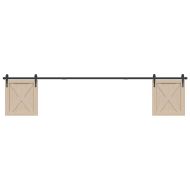 Комплект плъзгащи се врати за шкафове 244 см въглеродна стомана