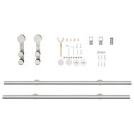 Механизъм за плъзгаща врата 200 см неръждаема стомана сребрист