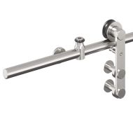 Механизъм за плъзгаща врата 200 см неръждаема стомана сребрист