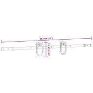 Комплект механизъм за плъзгаща врата, 183 см, стомана, черен