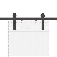 Комплект механизъм за плъзгаща врата, 200 см, стомана, черен