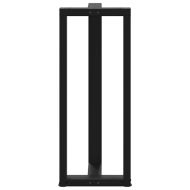 Крака за бар маса, Т-образни, 2 бр., черни, 50x35x(100-101) см, стомана