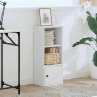 Библиотека, бяла, 31x24x77 см, инженерно дърво