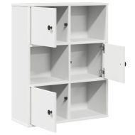 Библиотека, бяла, 60x24x76,5 см, инженерно дърво