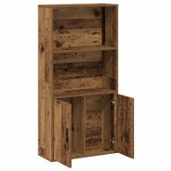 Библиотека, старо дърво, 60x24x120 см, инженерно дърво