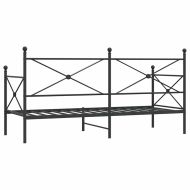 Дневно легло без матрак Черно 90x200 cm Стомана