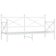 Дневно легло без матрак Бяло 80x200 cm Стомана