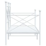 Дневно легло без матрак Бяло 90x200 cm Стомана
