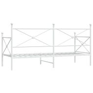Дневно легло без матрак Бяло 90x200 cm Стомана