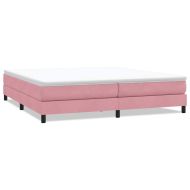 Box Spring легло без матрак розово 200x210 cm кадифе
