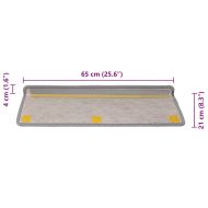 Самозалепващи стелки за стълби вид сизал 30бр 65x21x4 см сребро