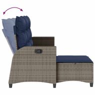 Градински комплект с възглавници L-образна, 3 части, полиратан