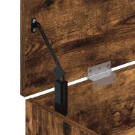 Пейка за обувки, опушен дъб, 102x30,5x45 см, инженерно дърво