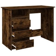 Бюро, опушен дъб, 102x50x75 см, инженерно дърво