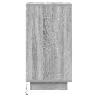 Нощен шкаф с LED осветление Grey Sonoma 38x34x65 cm