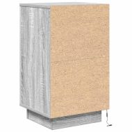 Нощен шкаф с LED осветление Grey Sonoma 38x34x65 cm