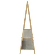 vidaXLL Закачалка за дрехи с рафтове 132x45,5x150,5 cm Бамбук