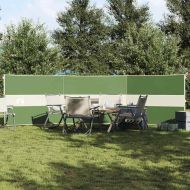 Camping Windbreak Green 490x123 cm Водоустойчив