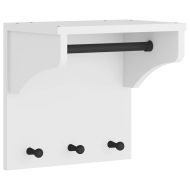 Стенна закачалка за палта SANDNES Бяла 43x30x42 cm