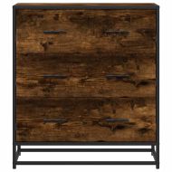 Шкаф опушен дъб 68x35x76 cm Изработена дървесина и метал