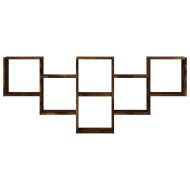 Стенна етажерка опушен дъб 159x18x66 cm Инженерна дървесина