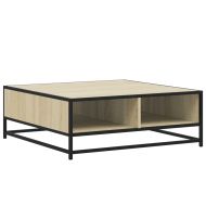Масичка за кафе Сонома дъб 80x80x30 cm Обработено дърво и метал