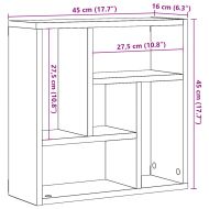 стенна етажерка от старо дърво 45x16x45 cm Инженерна дървесина
