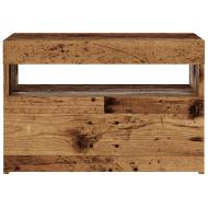 ТВ шкаф с LED светлини Старо дърво 60x35x40 cm