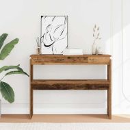 Конзолна маса от старо дърво 102x30x80 cm Инженерна дървесина