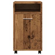 Шкаф с колелца Старо дърво 33x38x60 cm Инженерна дървесина