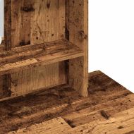 Тоалетка с LED Старо дърво 86,5x35x136 cm