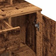 Тоалетка с LED Старо дърво 86,5x35x136 cm