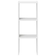 Стелаж за книги с възможност за подреждане в бяло 30x30x80 cm