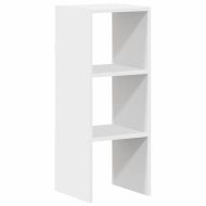 Стелаж за книги с възможност за подреждане в бяло 30x30x80 cm