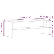 ТВ шкаф Черен дъб 120x40x40 cm Инженерна дървесина