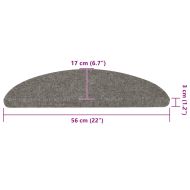 Самозалепващи стелки за стълби, 30 бр, сиви, 56x17x3 см