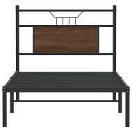 Рамка за легло без матрак кафяв дъб 90x190 см инженерно дърво