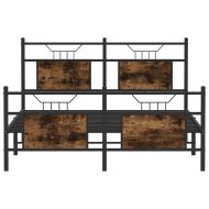 Рамка за легло без матрак опушен дъб 150x200 см инженерно дърво