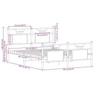 Рамка за легло без матрак опушен дъб 150x200 см инженерно дърво