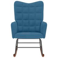 Люлеещ стол, син, кадифе