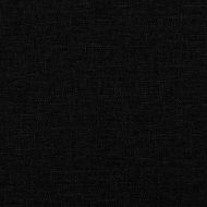 Люлеещ се стол с табуретка, черен, плат