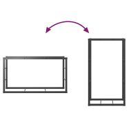 Стойка за дърва за огрев черна 110x30x61 cm стомана