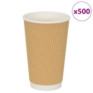 Хартиени чаши за кафе 500 бр. 16oz 400ml Кафяво