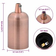 Лампи 2 бр Червен бронз E27