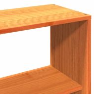 Легло с етажерка за книги, без матрак, 135x190 см, дърво масив