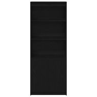 Висок шкаф, черен дъб, 70x35x180 см, инженерно дърво
