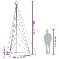 LED коледна елха 615 светодиода студено бяло 404,5 см