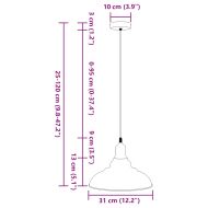 Висяща лампа с регулируема височина E27 Жълт гланц Ø 31 cm