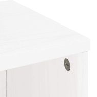 Страничен шкаф ODDA White 40x24x79 cm Масивна дървесина Бор